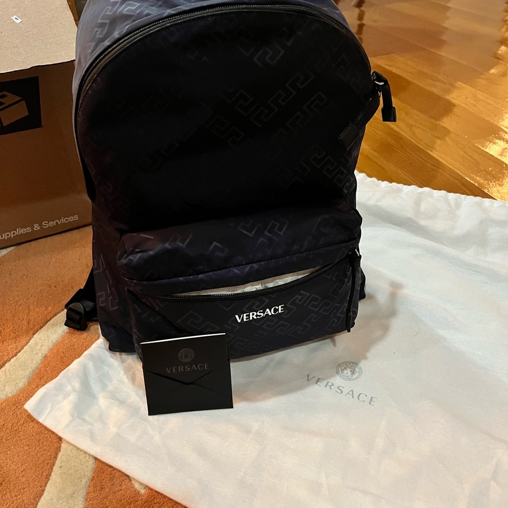 NWT Navy Versace Backpack perfect gift this holidays!!!